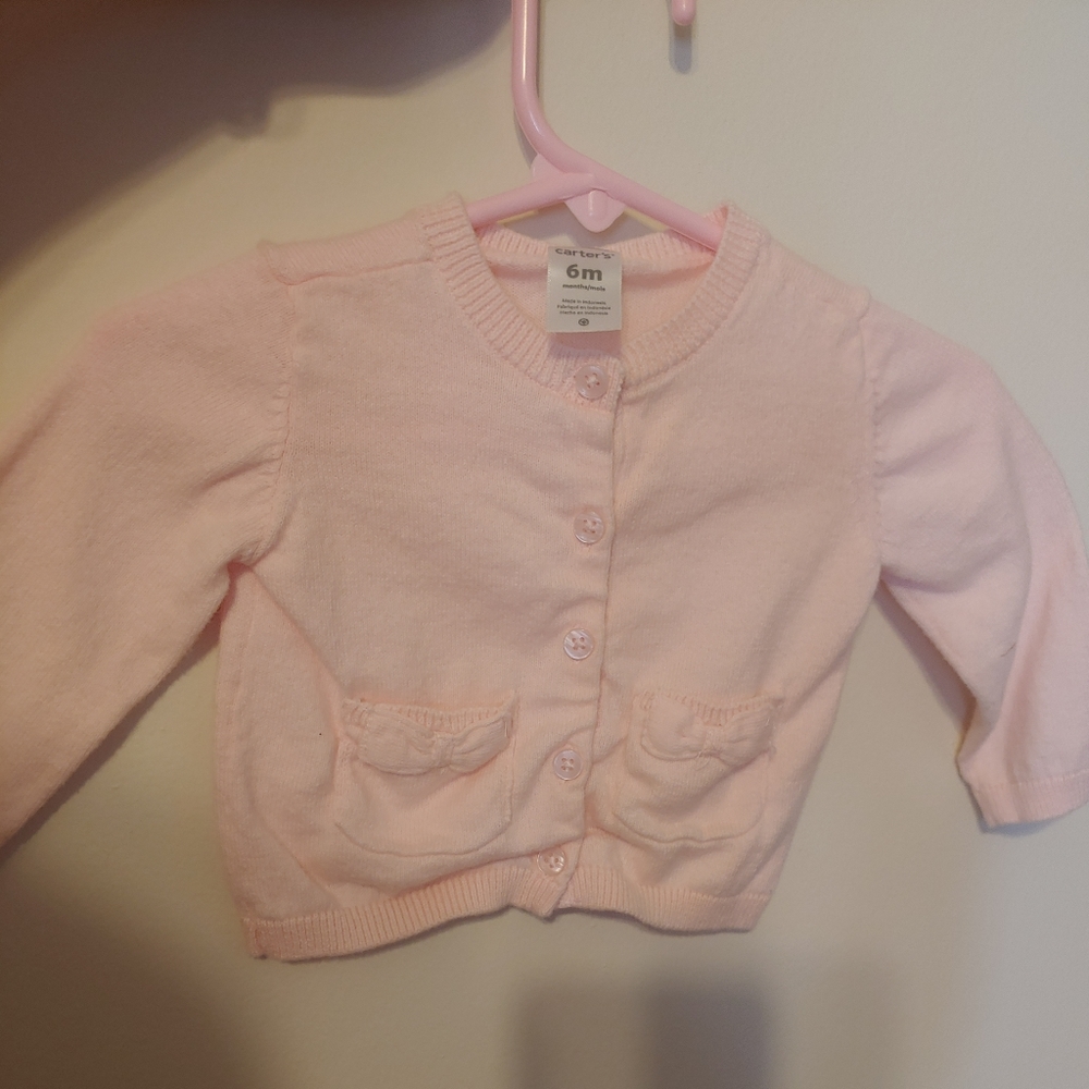 Carter's pink cardigan